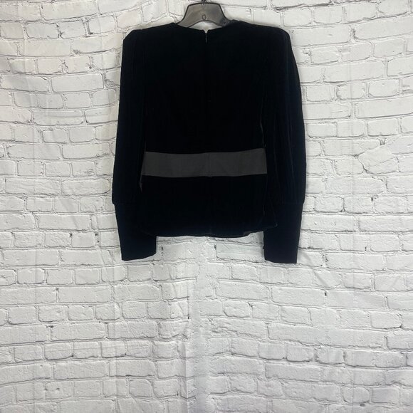 Express Velvet blouse with bow. Size M - Picture 8 of 9